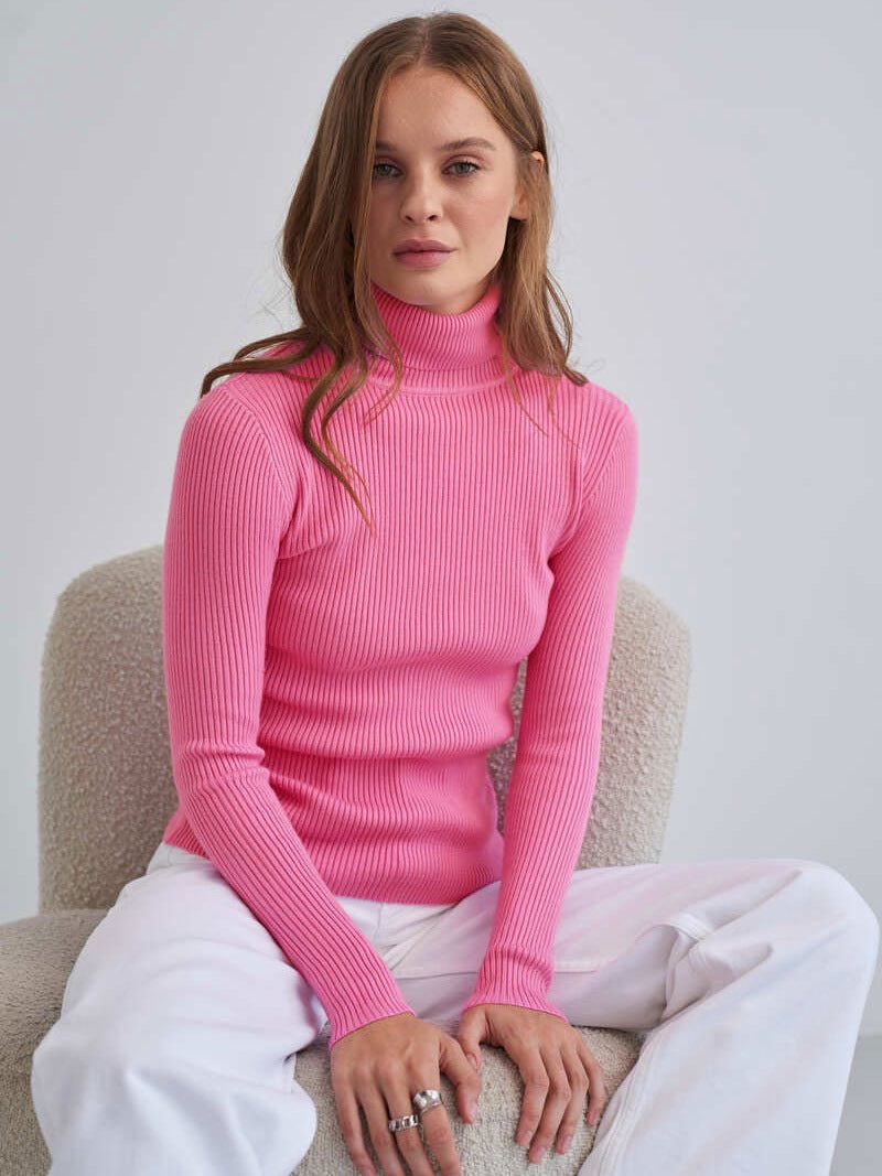 Women's Knitwear Turtleneck Pullover - Sophinity