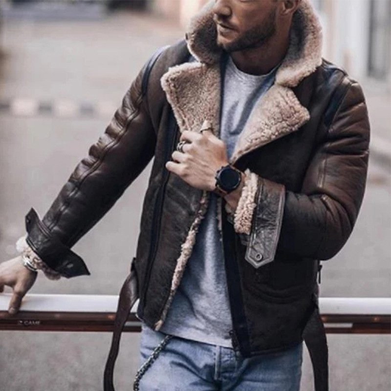 Men's Street Style Fur Coat
