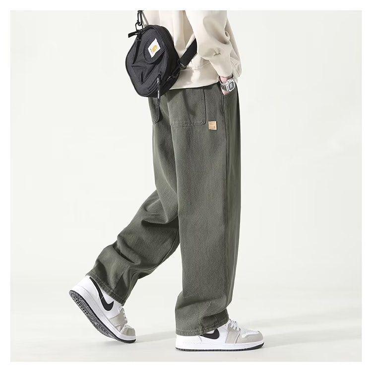 American Overalls Male Army Green Spring And Autumn Loose - Sophinity