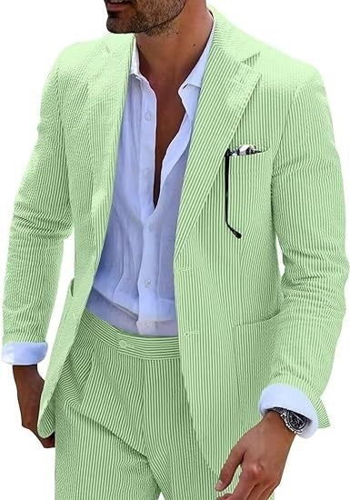 Men's Two-piece Suit Seersucker Summer - Sophinity