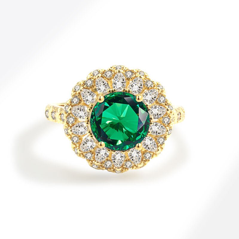 Green Moissanite Ring Women - Sophinity
