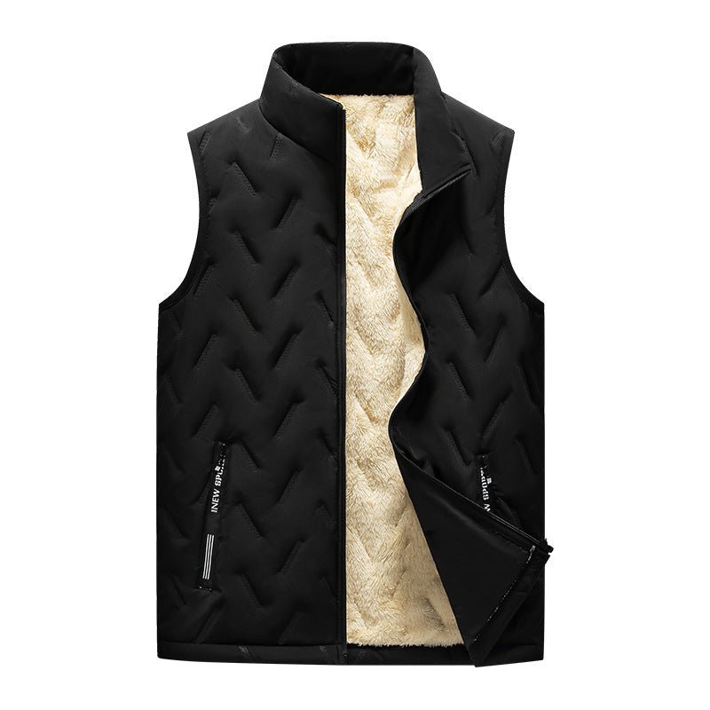 Vest For Middle - aged And Elderly People Warm Thickened Cotton Waistcoat Wool For Men - Sophinity