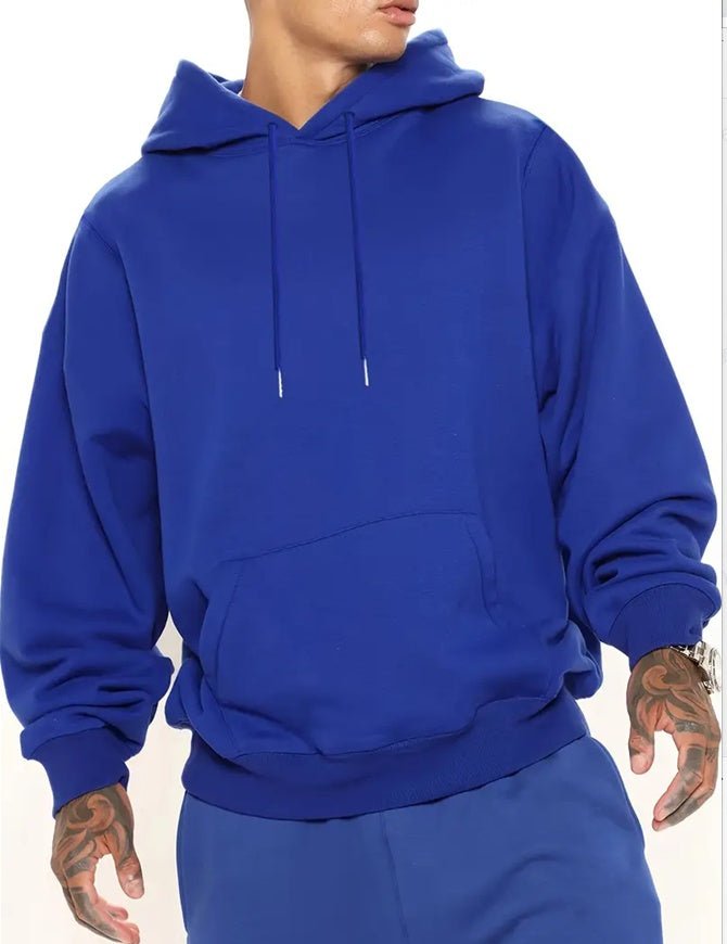Men's Solid Color Hooded Jumper - Sophinity