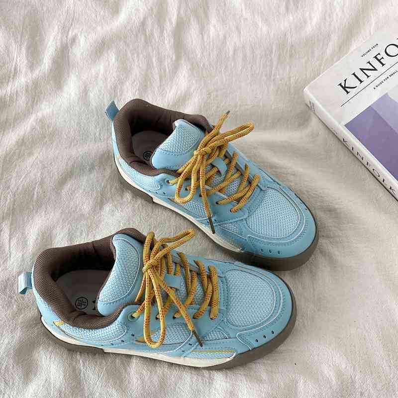 Blue Platform Breathable Bread Board Shoes For Women - Sophinity
