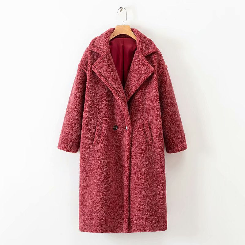 Street style lamb wool coat