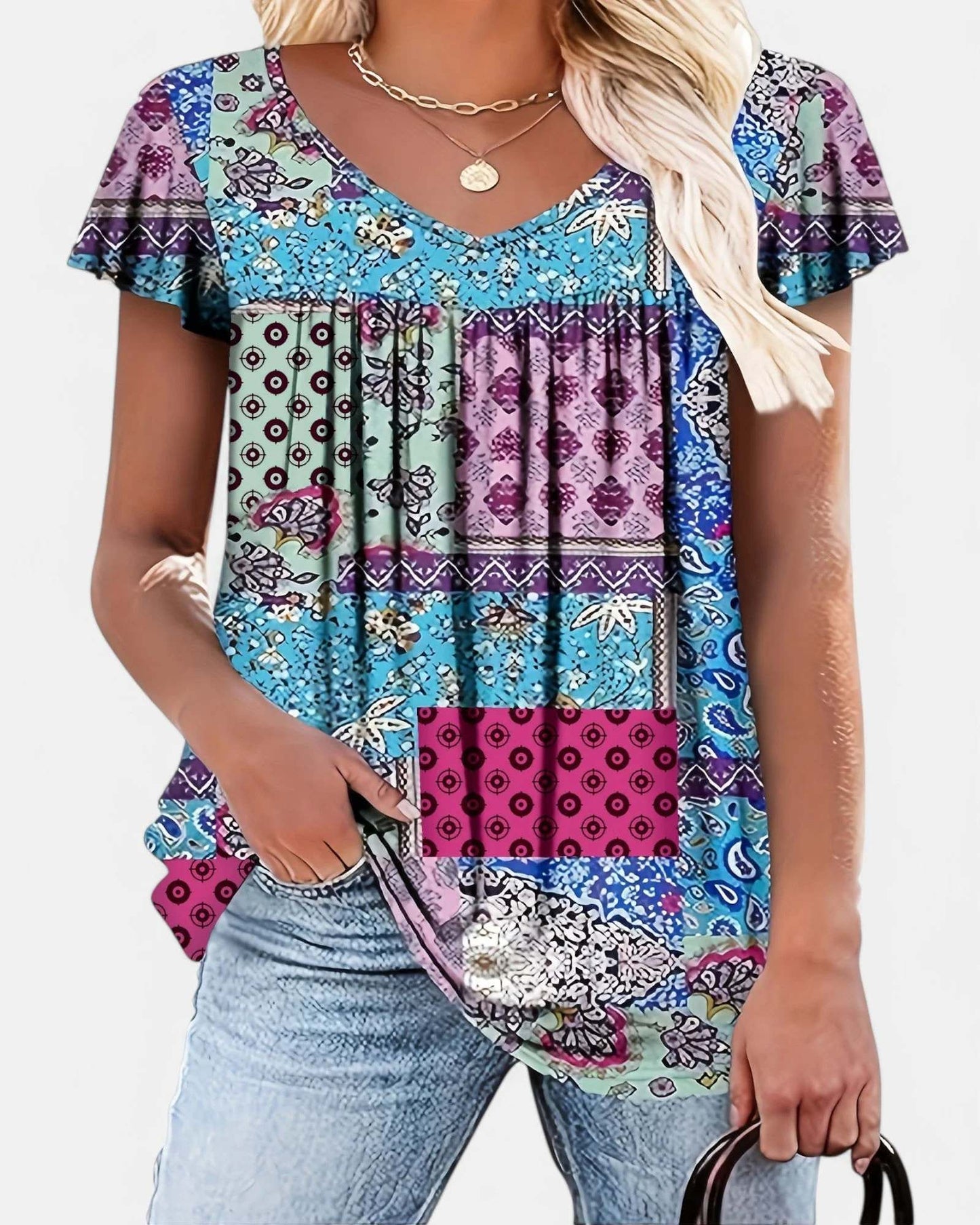 Women's Vest Sleeveless T-shirt Floral Summer Top - Sophinity