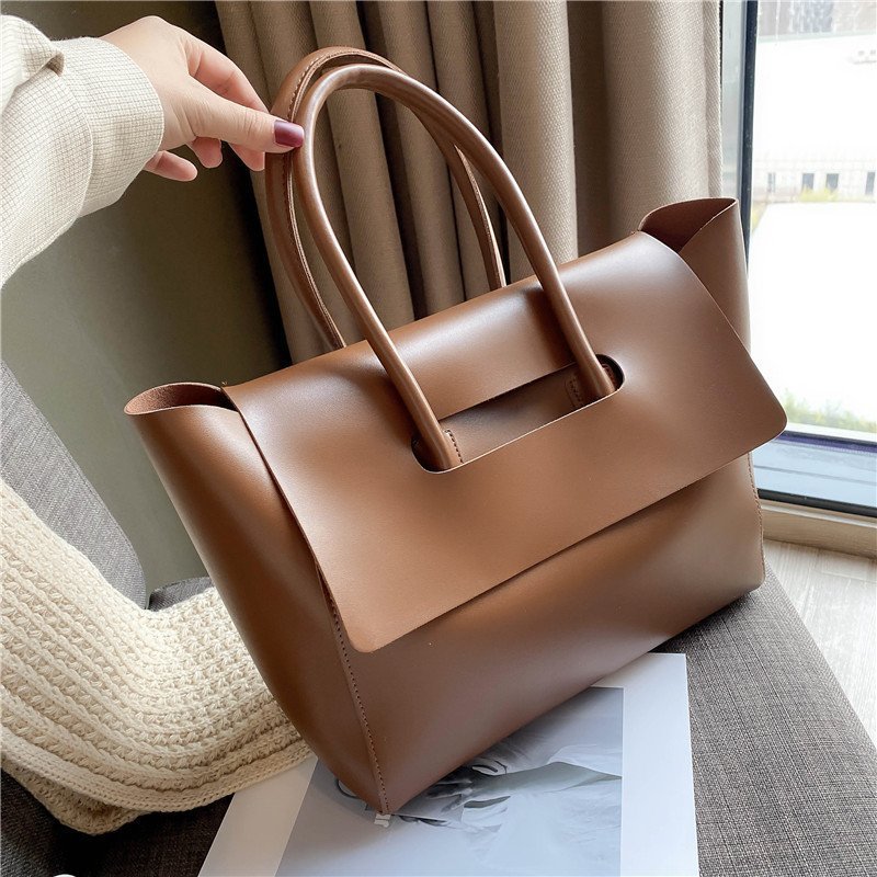 Fashion Women Shoulder Bags Large Capacity Handbags Simple Retro Tote Bags Solid Color Famous Brand High Quality Bags - Sophinity