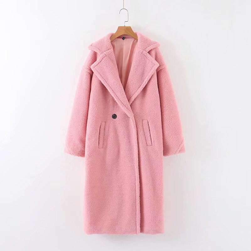 Street style lamb wool coat