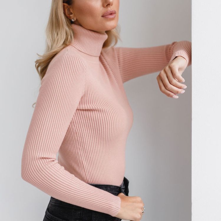 Women's Knitwear Turtleneck Pullover - Sophinity
