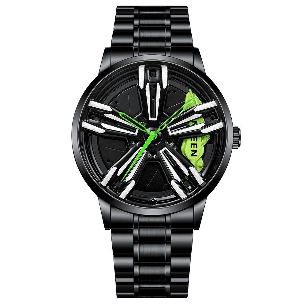 Locomotive Watch Men's Wheel Three - dimensional Hollow Car - Sophinity