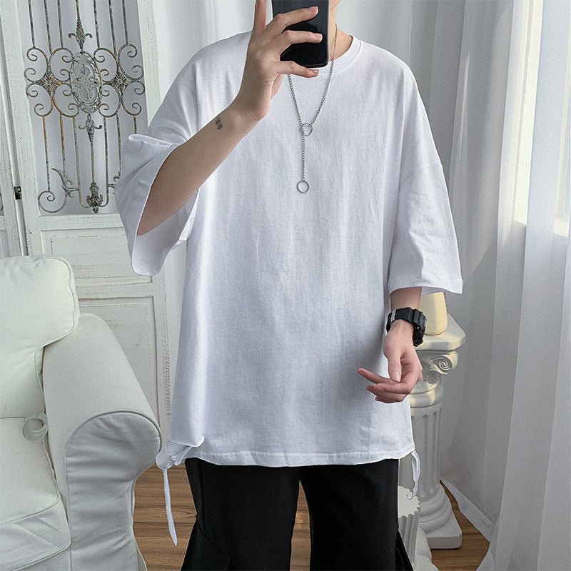 Round collar Solid color short sleeve - Sophinity
