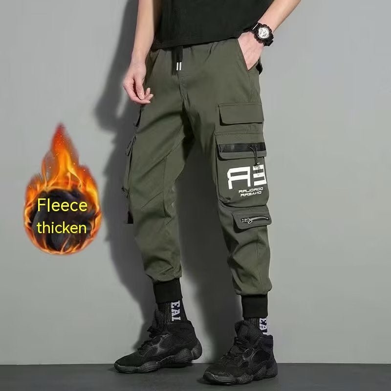 Men's Ankle - tied I Loose Function Multi - pocket Cargo Pants - Sophinity