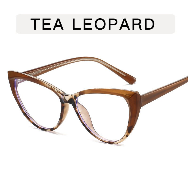 Leg Cat Eye Anti - blue Light Flat Bottom Glasses - Sophinity