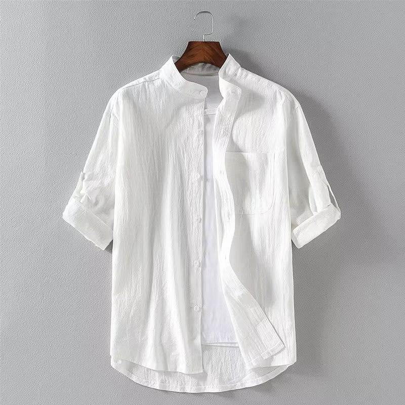 Summer Linen Shirt Men's Short Sleeve - Sophinity