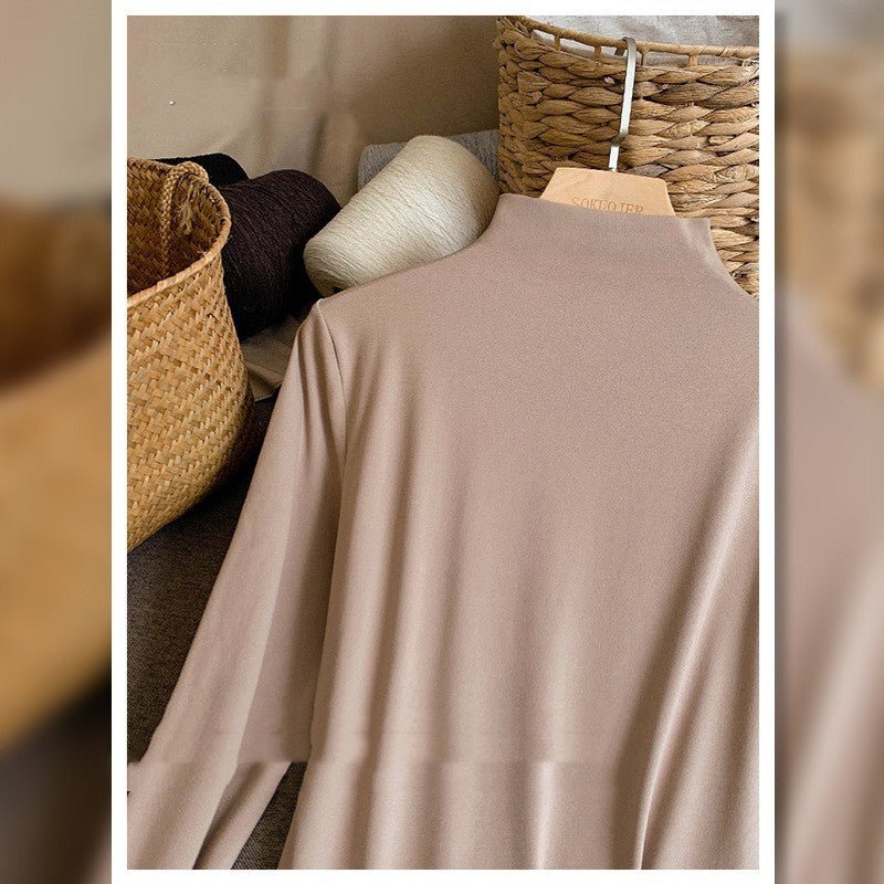 Double - sided Sanding Half Turtleneck Bottoming Shirt - Sophinity
