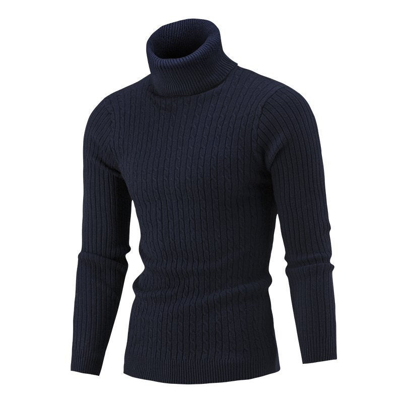 Men's Turtleneck Long Sleeve Sweater Casual Sweater Top - Sophinity