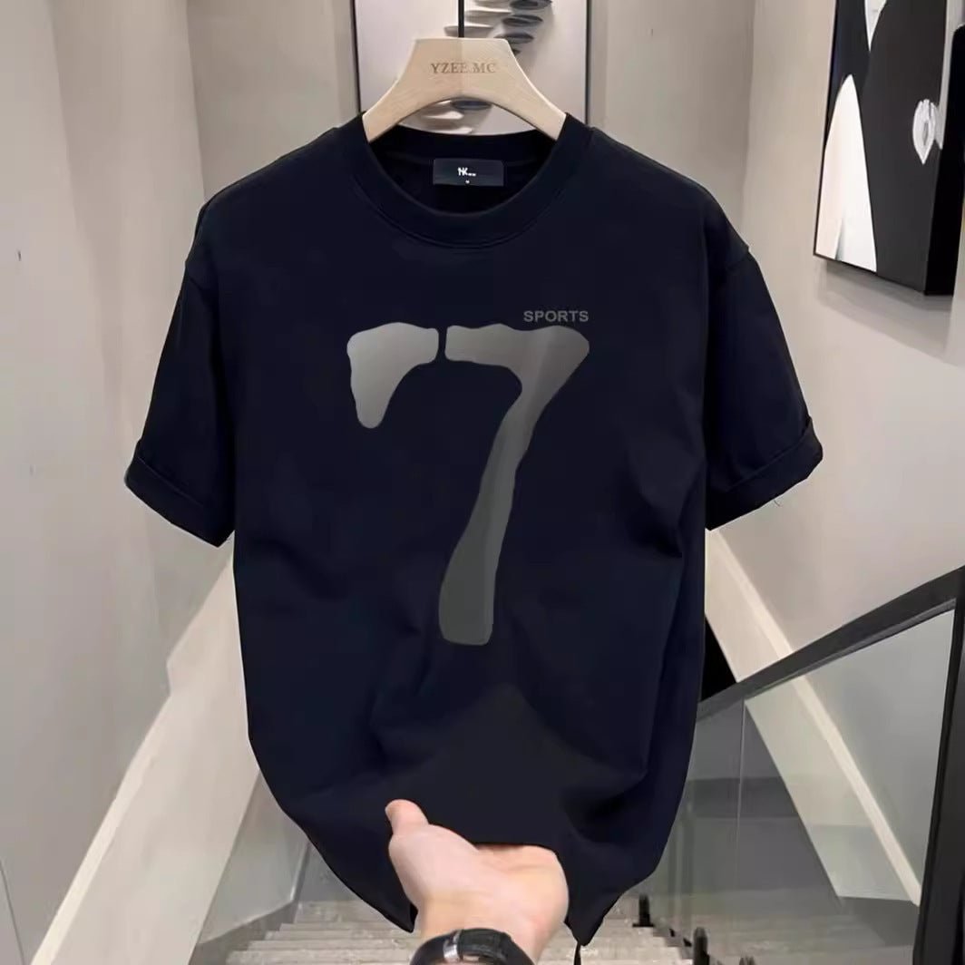 Menswear Clothing Loose Casual Print T-shirt - Sophinity