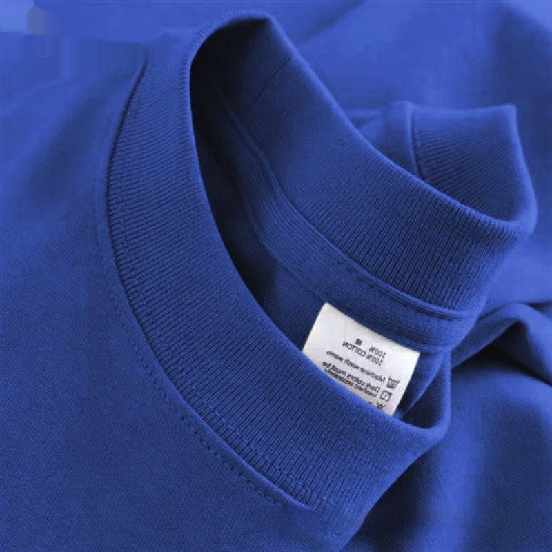High Quality Cotton Heavy Loose Bottoming Shirt Casual Basic T-shirt Pure Cotton Retro Solid Color Round Neck Men's Short Sleeve - Sophinity