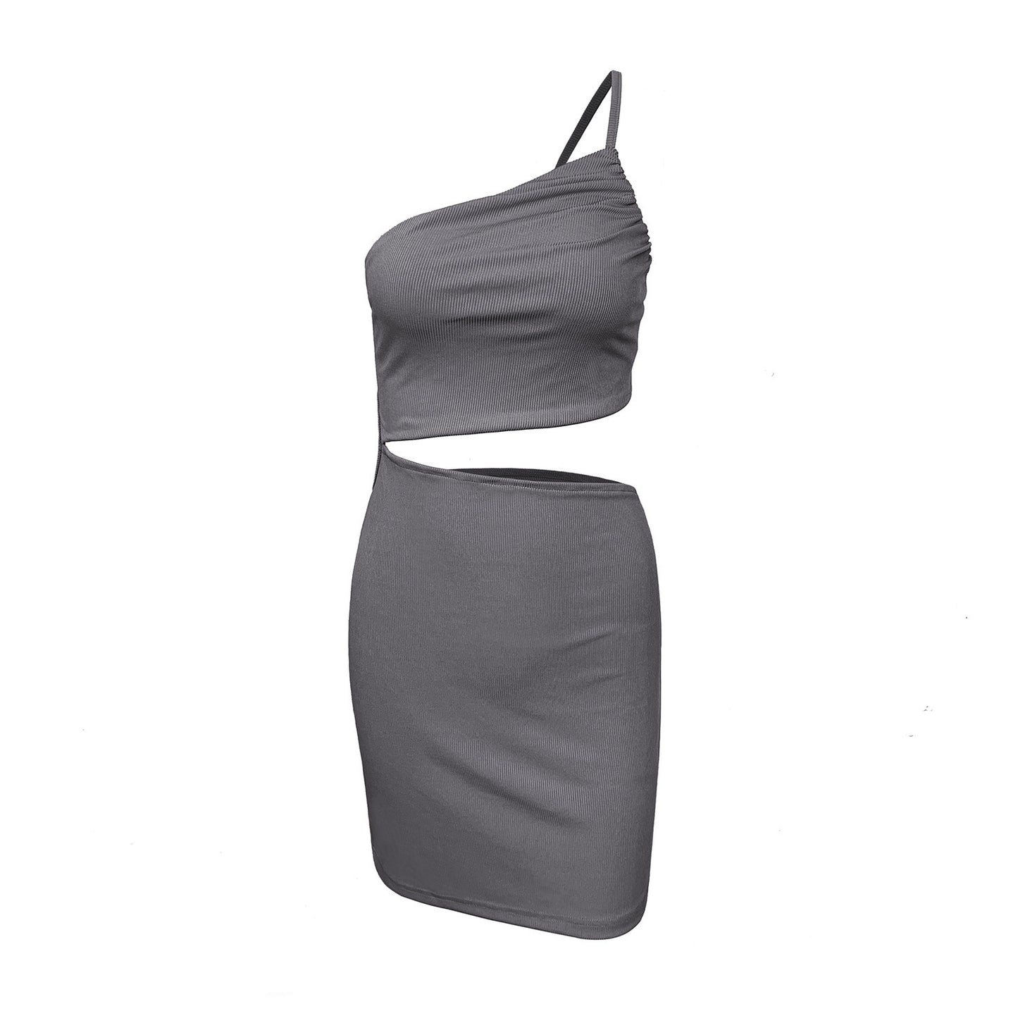 Women's Niche One - shoulder Drawstring Dress With A Sense Of Design - Sophinity