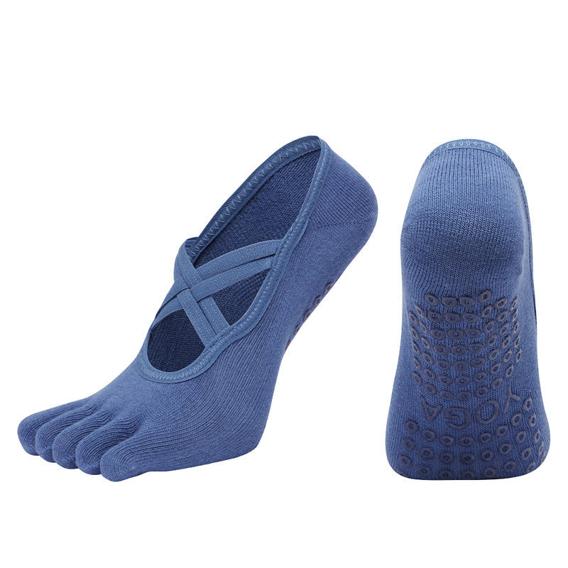 Cross-border Women's Non-slip Five-finger Yoga Socks Live Broadcast Body Dance Aerobics Pilates Fitness Sports Socks - Sophinity