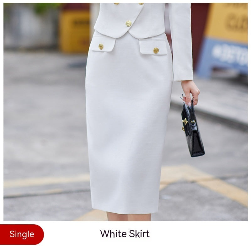 New Temperament Leisure Formal White Blazer For Women - Sophinity