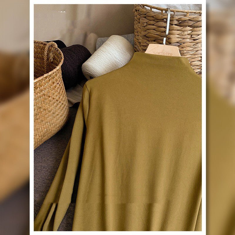 Double - sided Sanding Half Turtleneck Bottoming Shirt - Sophinity