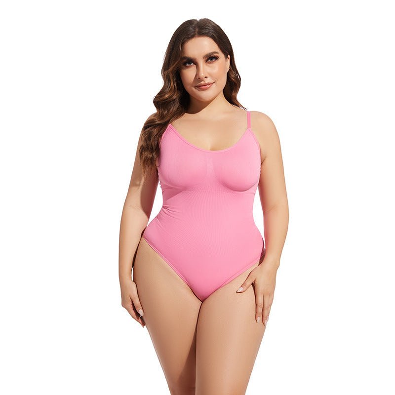 Women's Fashion Simple Seamless Body Shaping Breasted Elastic Jumpsuit - Sophinity