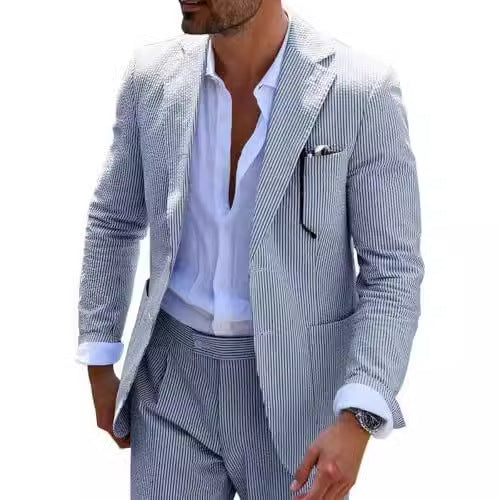 Men's Two-piece Suit Seersucker Summer - Sophinity