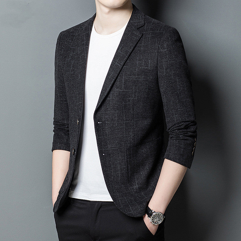 New Korean Elastic Men''s Casual Suit Men''s Slim Fashion Suit Top - Sophinity