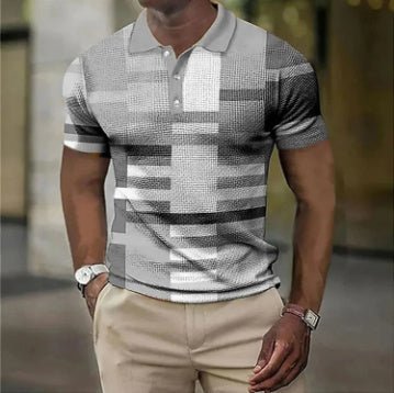 Cross - border European And American Men's Fashion Trend Digital Printing Plaid - Sophinity