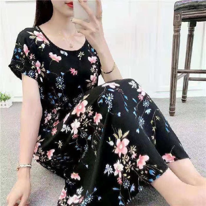 Ethnic Style Floral Dress Plus Size Printed - Sophinity