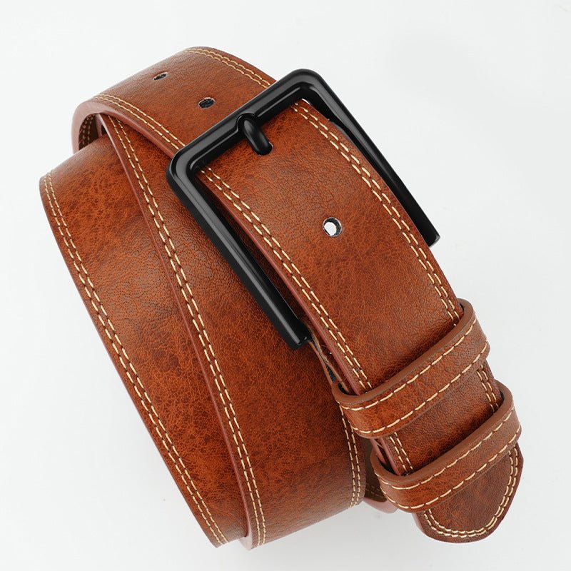 Retro Style Men's Leather Belt Belt New - Sophinity
