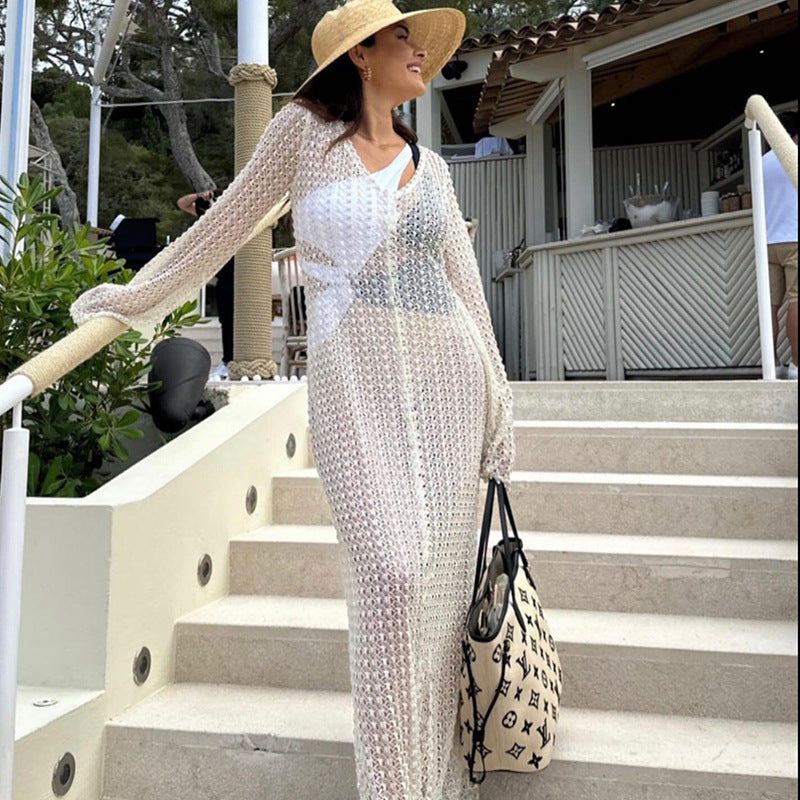 Women's Beach Cover-up Vacation Long Dress Sun-protective Clothing - Sophinity