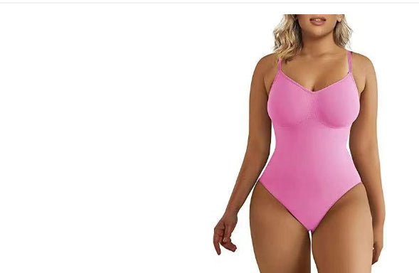 Women's Fashion Simple Seamless Body Shaping Breasted Elastic Jumpsuit - Sophinity