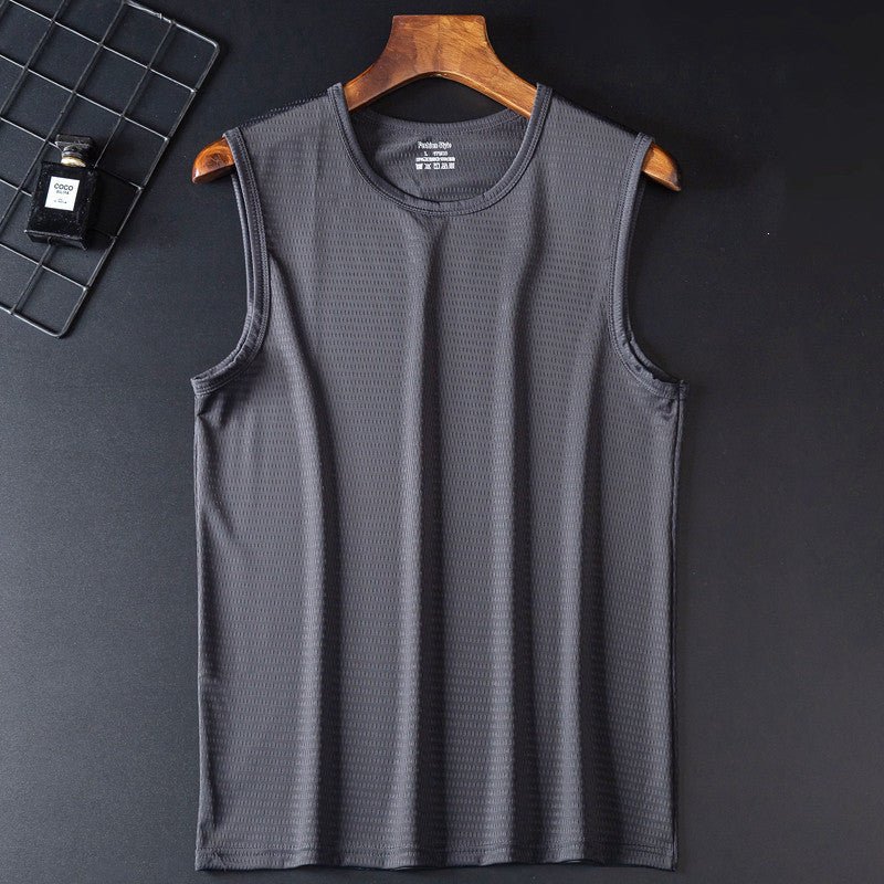 Loose Large Size Wide Shoulder Sports Quick - drying Breathable Sleeveless T-shirt - Sophinity