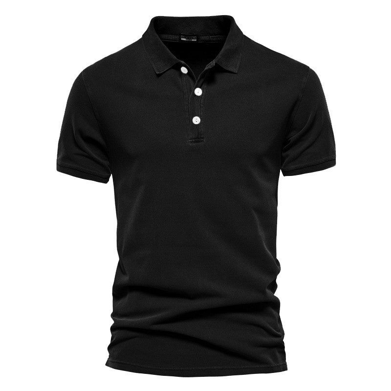 Lapel European And American Sports Men Twill Short Sleeve - Sophinity