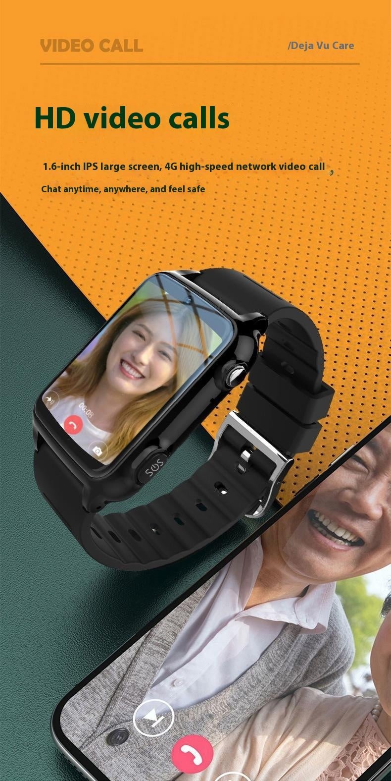 Elderly 4G All Netcom Smart Positioning Anti - Lost Watch - Sophinity