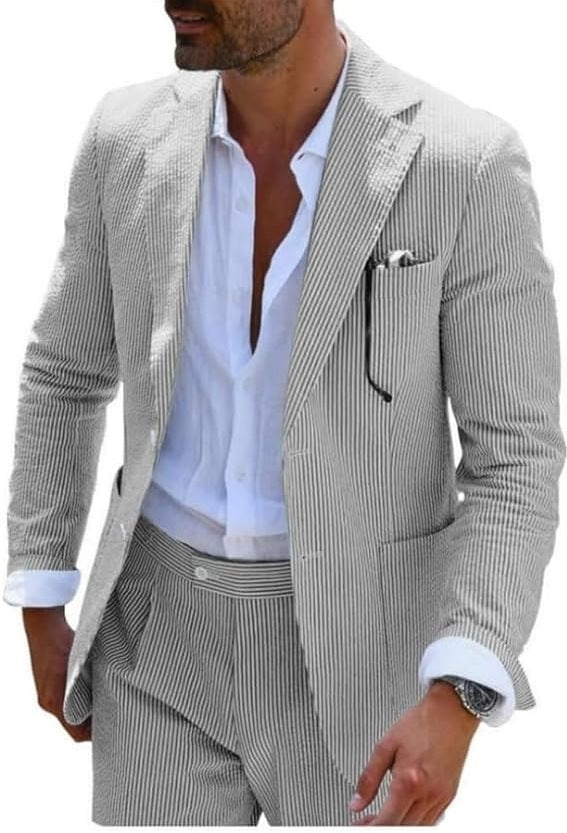 Men's Two-piece Suit Seersucker Summer - Sophinity