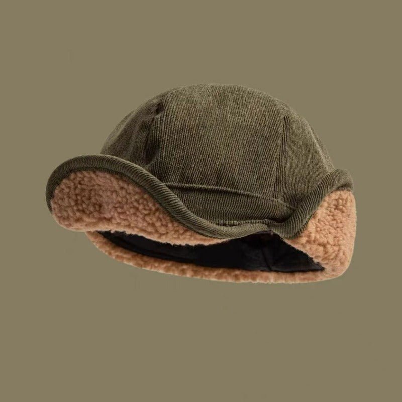 Lamb Wool Thick Warm Duck Cap Ear Cap Men And Women Autumn And Winter Thick Cycling Lei Feng Hat Protection - Sophinity