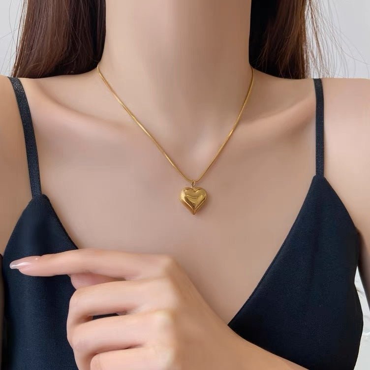 Color Gold Necklace Fashion Heart - shaped Women - Sophinity