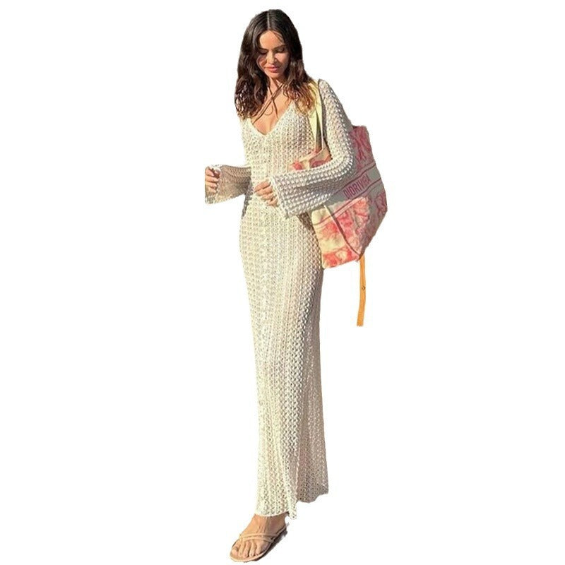 Women's Beach Cover-up Vacation Long Dress Sun-protective Clothing - Sophinity