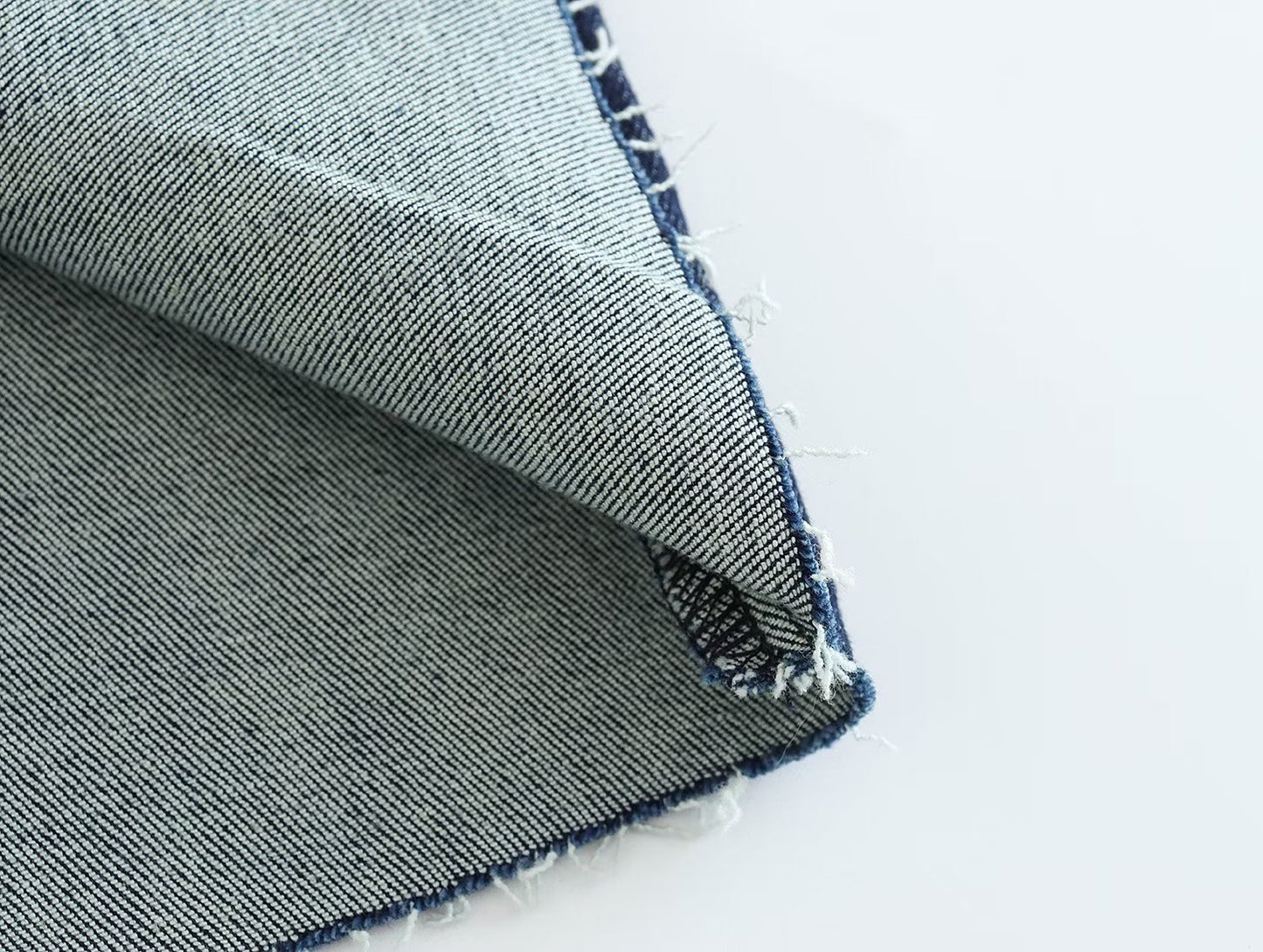 Back Zip Denim Wrap Dress - Sophinity