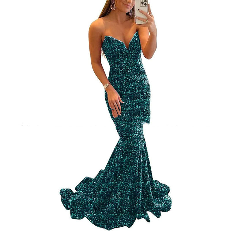 Sequin Evening Dresses For Women Formal Sexy Long Prom Party Gowns - Sophinity