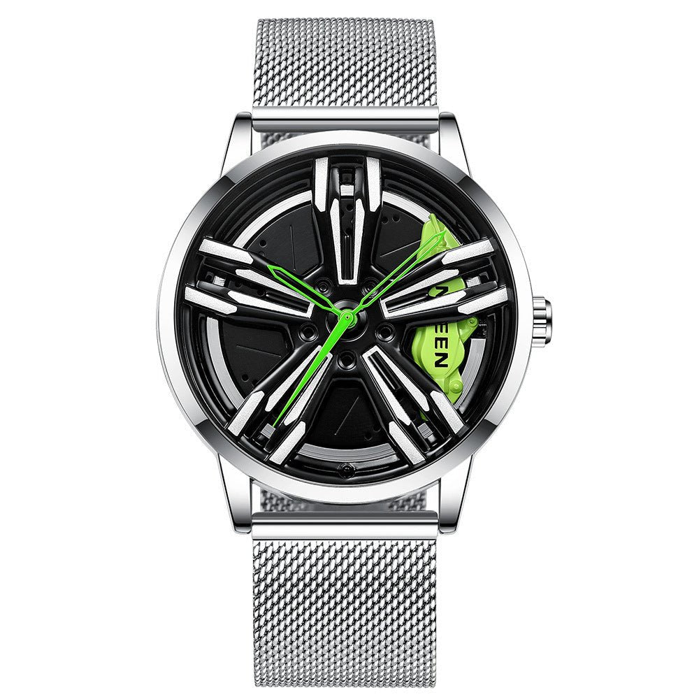 Locomotive Watch Men's Wheel Three - dimensional Hollow Car - Sophinity