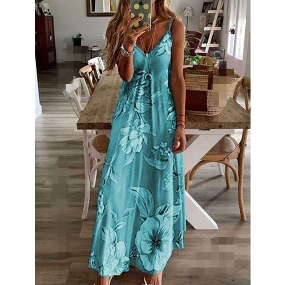 Women's Dress Long Flower Suspender Skirt - Sophinity
