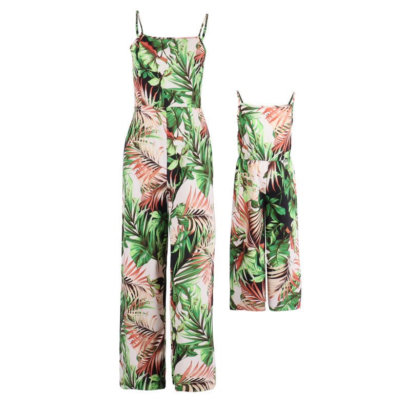 Mother And Daughter Green Sling Family Parent - Child Suit - Sophinity