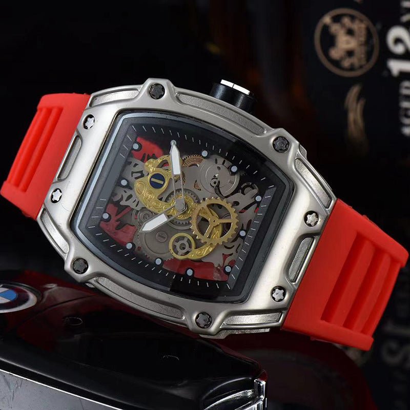 Two Hands Turn Dial Personalized Skeleton Transparent Quartz Watch - Sophinity