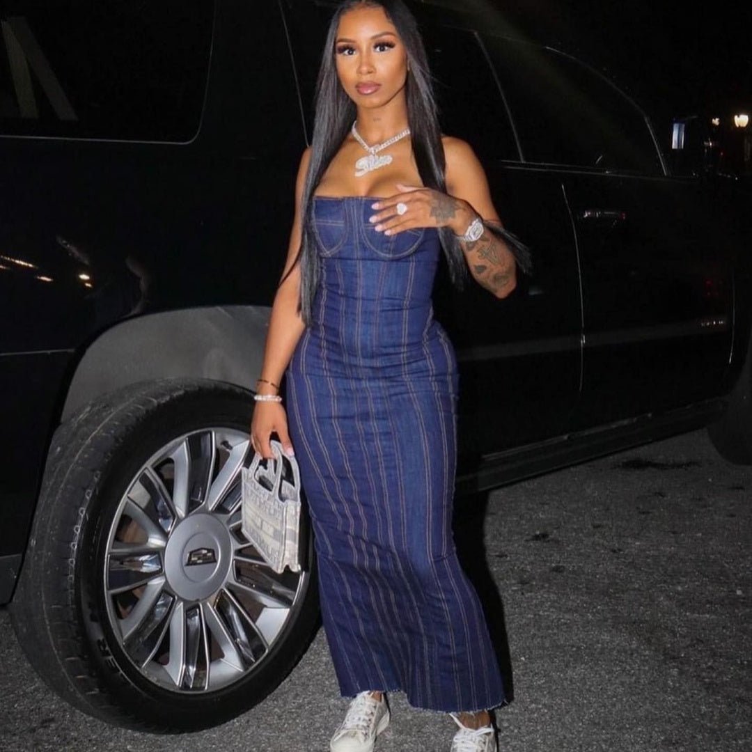 Tube Top Denim Dress - Sophinity