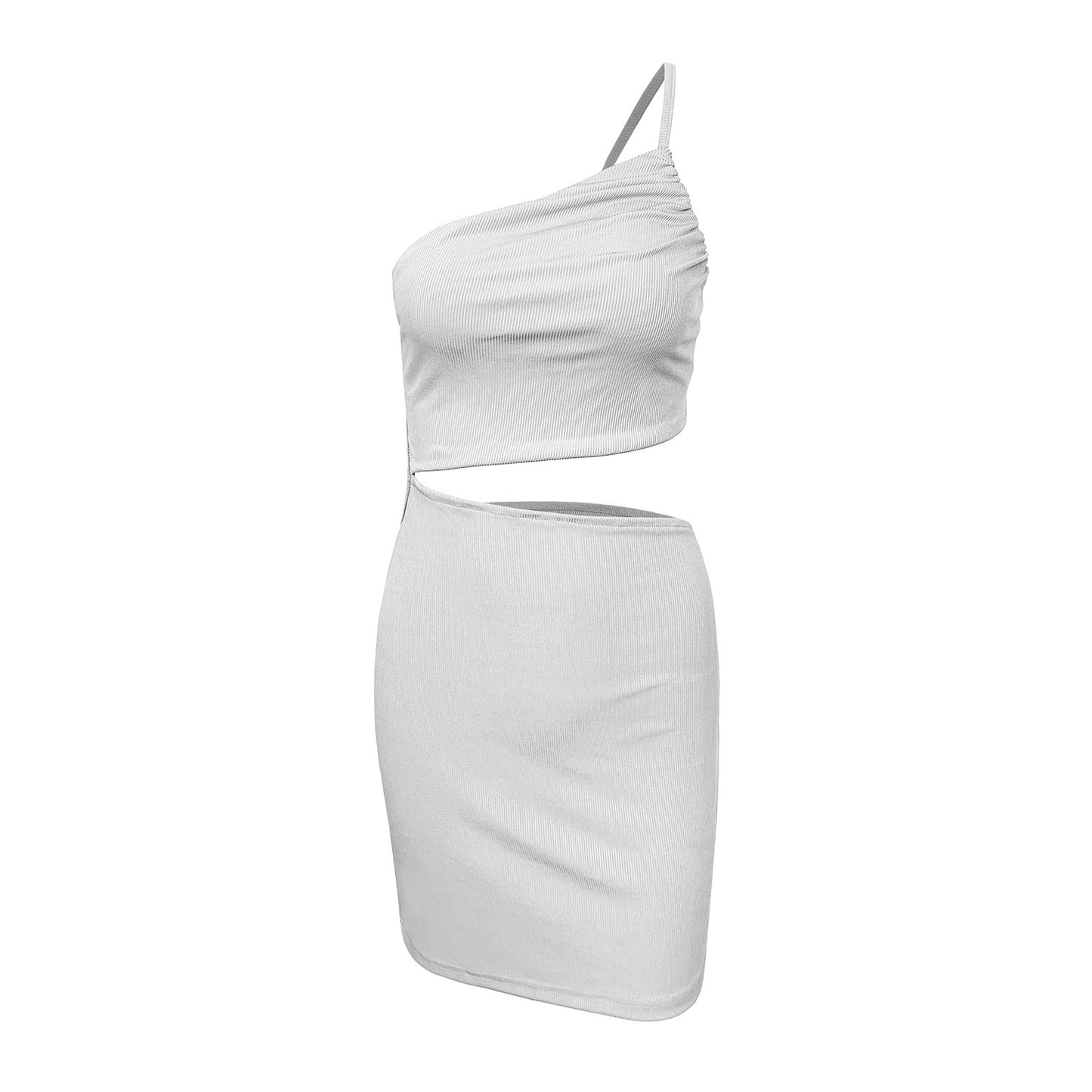 Women's Niche One - shoulder Drawstring Dress With A Sense Of Design - Sophinity