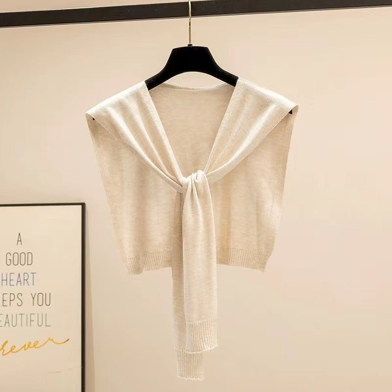 Knitted Striped Shawl Outer Match High - end - Sophinity